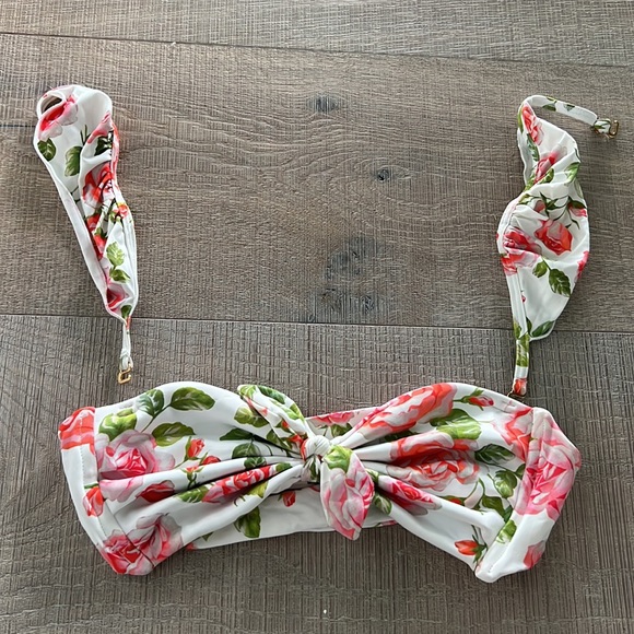 Montce White Rose Print Bikini, size XS - Picture 5 of 6